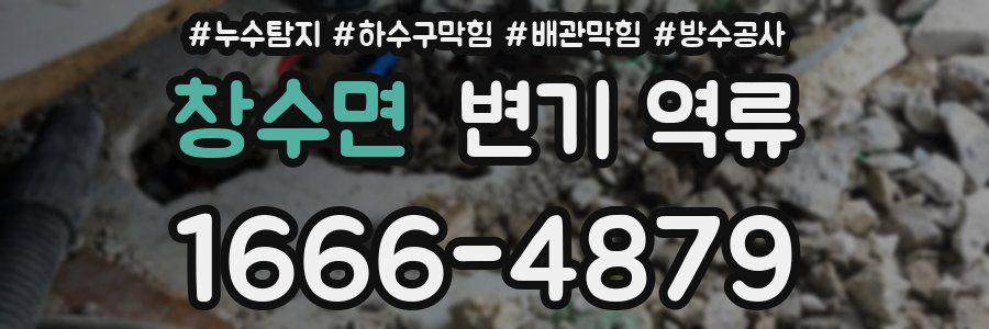 창수면 변기 역류