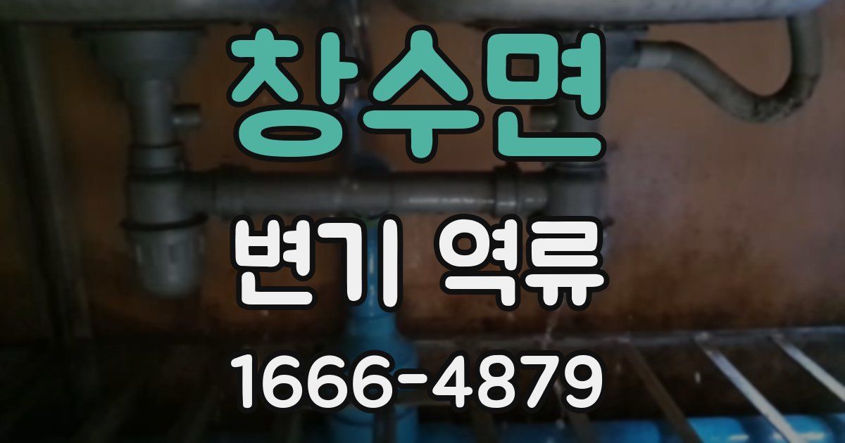 창수면 변기 역류