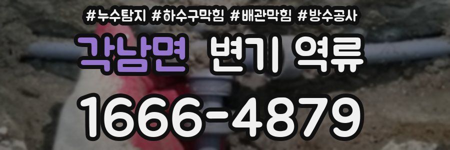 각남면 변기 역류