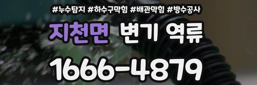 지천면 변기 역류