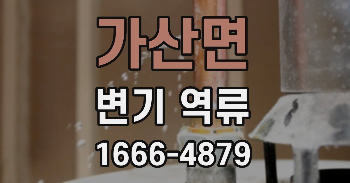 가산면 변기 역류