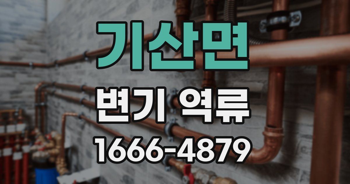 기산면 변기 역류