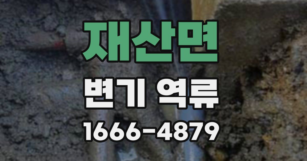 재산면 변기 역류
