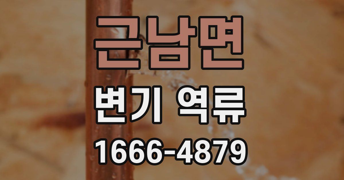 근남면 변기 역류