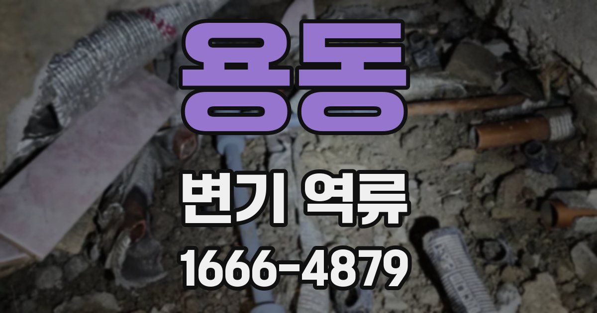 용동 변기 역류