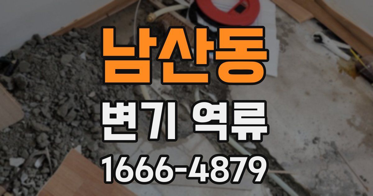 남산동 변기 역류