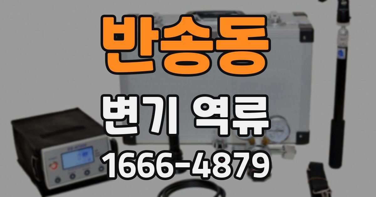 반송동 변기 역류