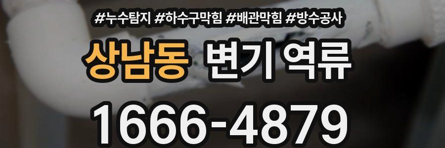상남동 변기 역류