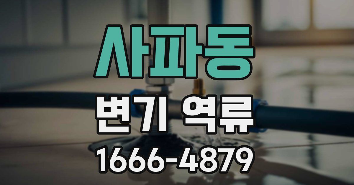 사파동 변기 역류