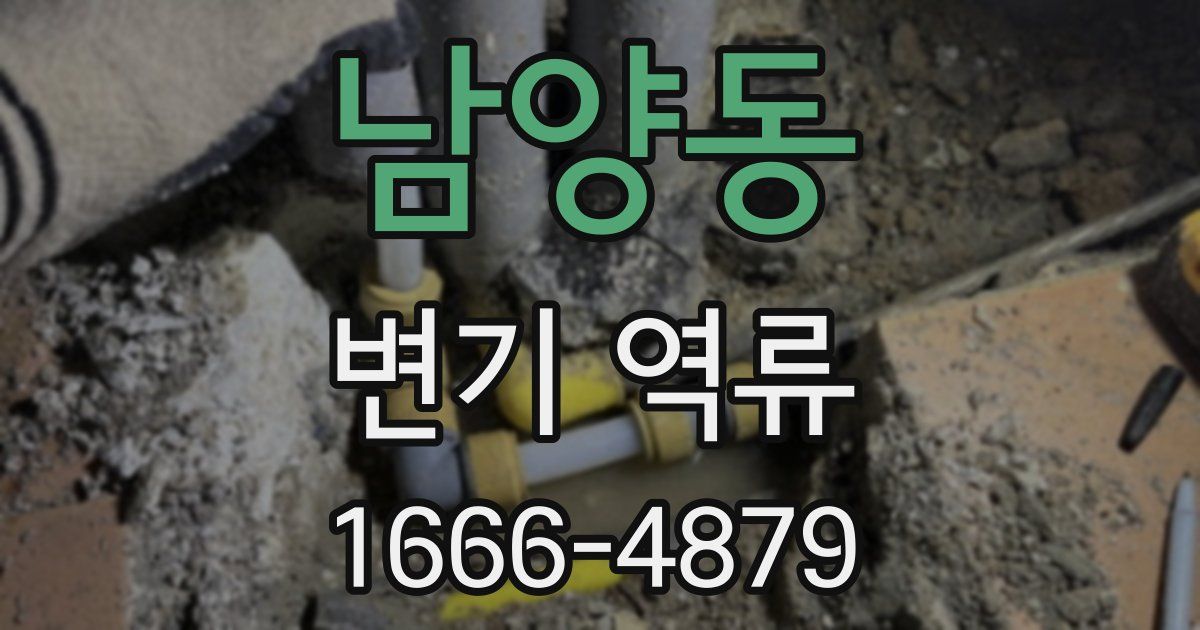 남양동 변기 역류