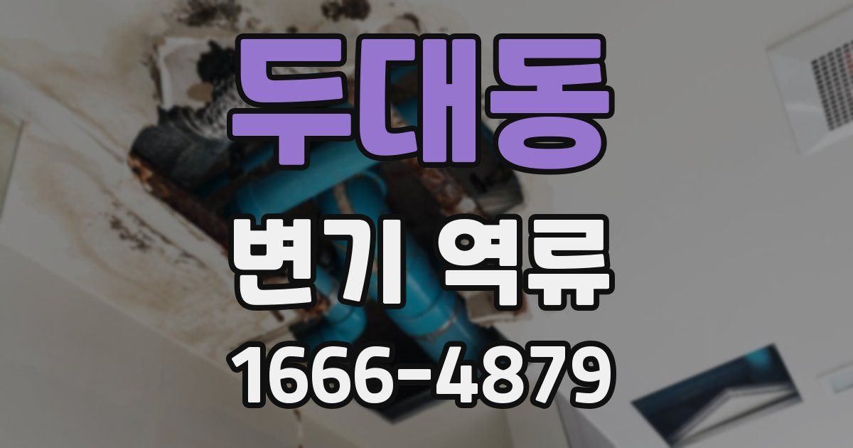 두대동 변기 역류