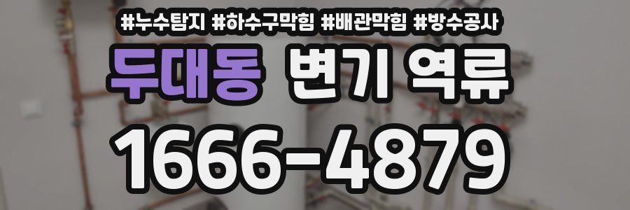 두대동 변기 역류