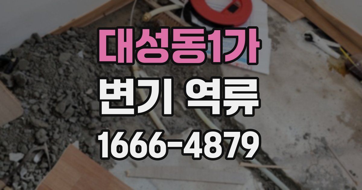 대성동1가 변기 역류