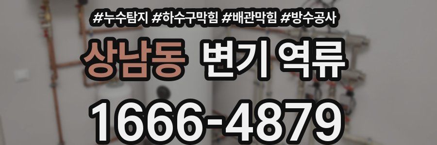상남동 변기 역류