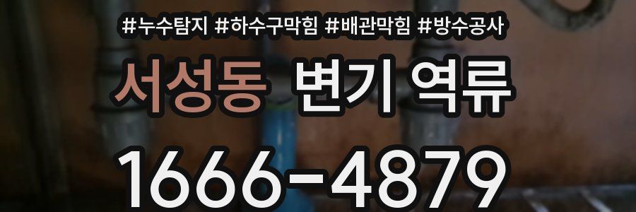 서성동 변기 역류