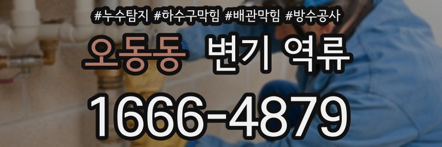 오동동 변기 역류
