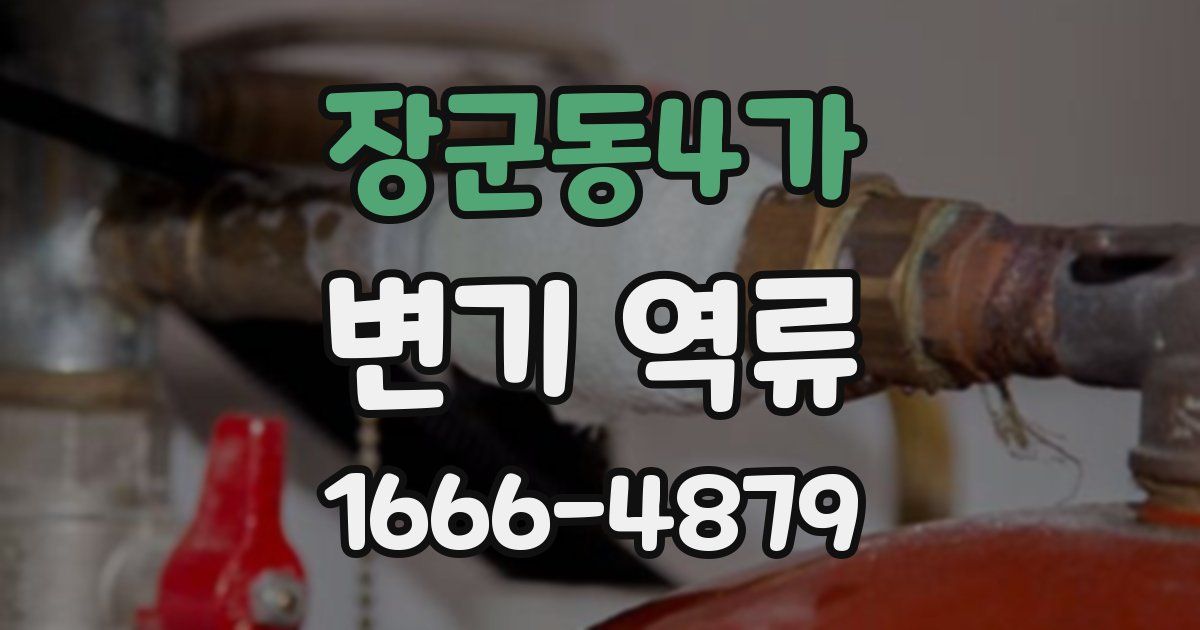 장군동4가 변기 역류