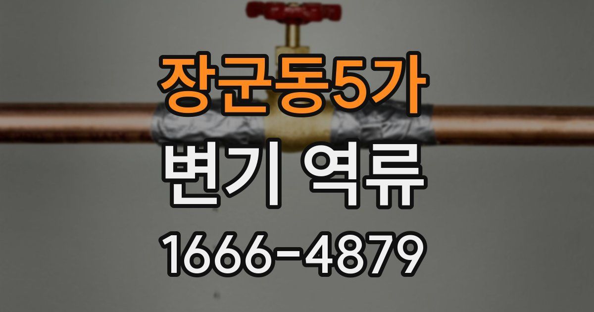 장군동5가 변기 역류