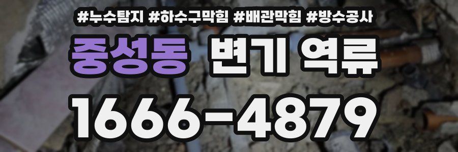 중성동 변기 역류