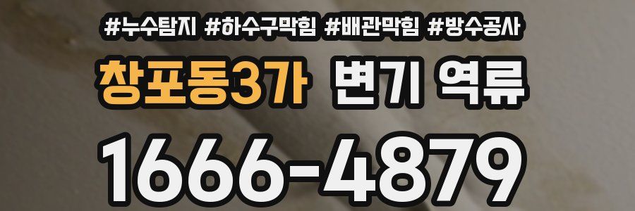창포동3가 변기 역류