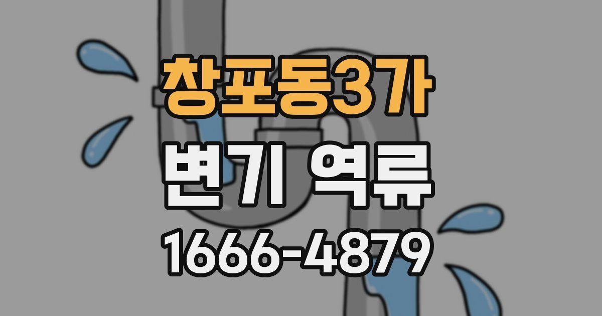 창포동3가 변기 역류