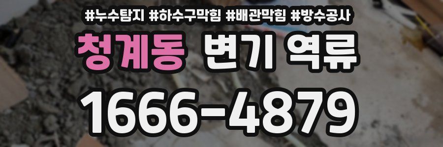 청계동 변기 역류