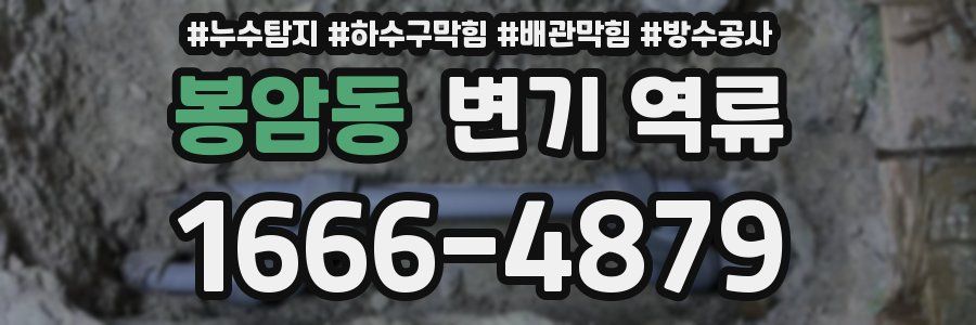 봉암동 변기 역류