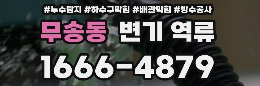 무송동 변기 역류