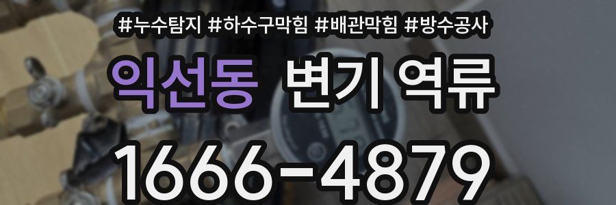 익선동 변기 역류