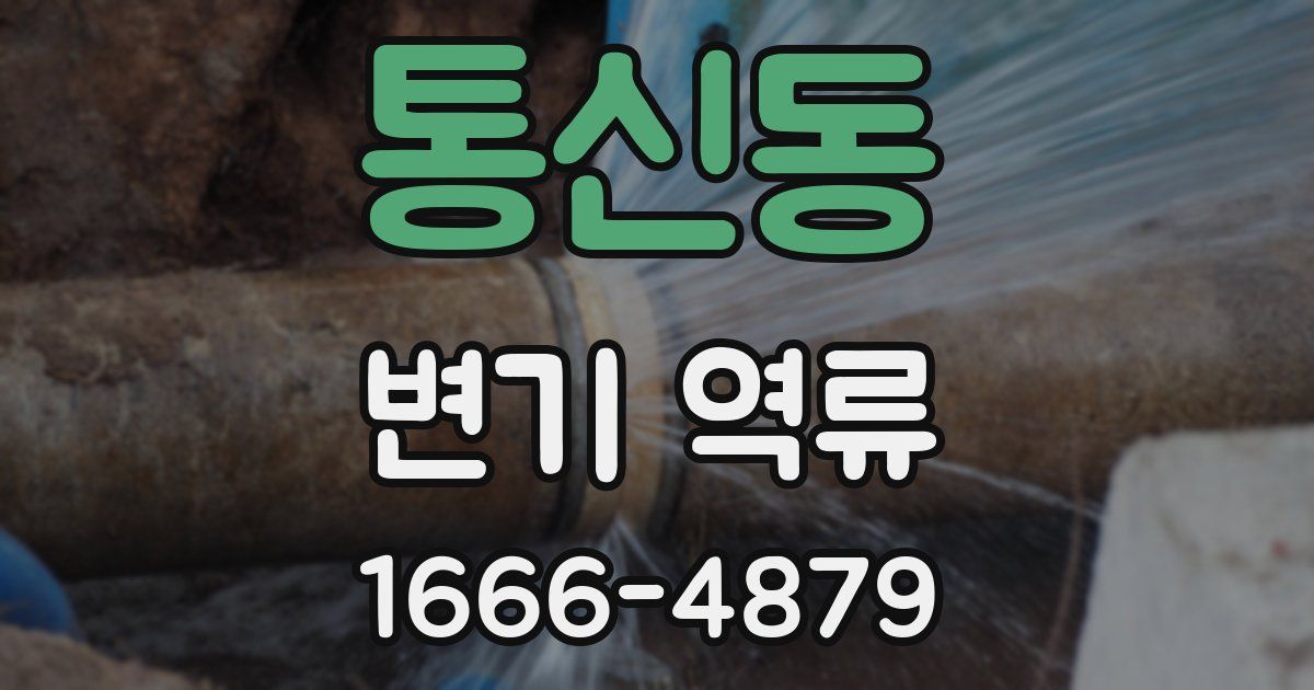 통신동 변기 역류