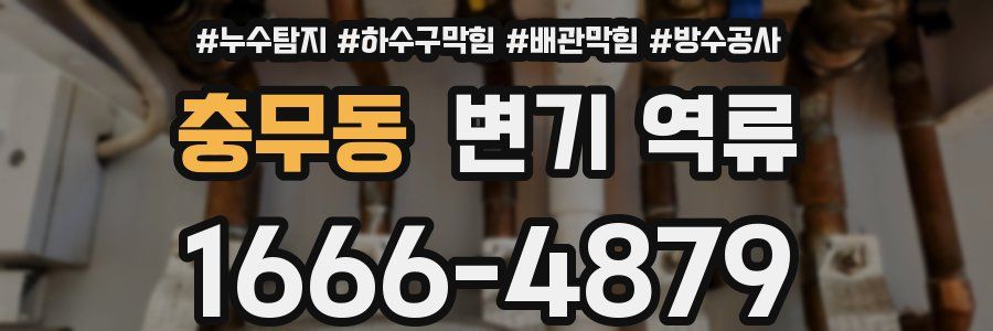 충무동 변기 역류