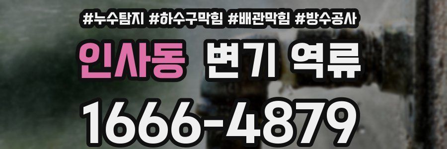 인사동 변기 역류