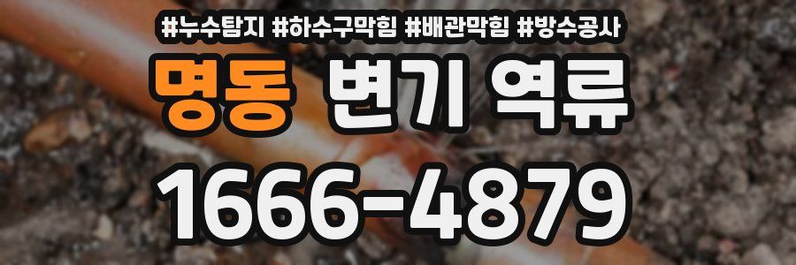 명동 변기 역류