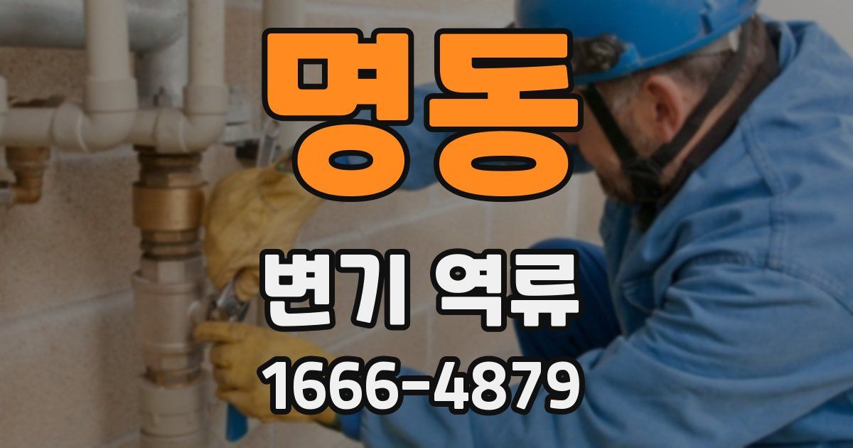 명동 변기 역류