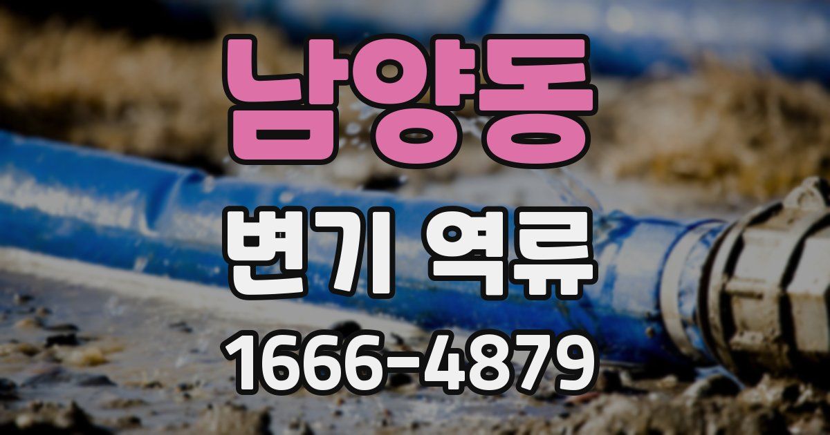 남양동 변기 역류
