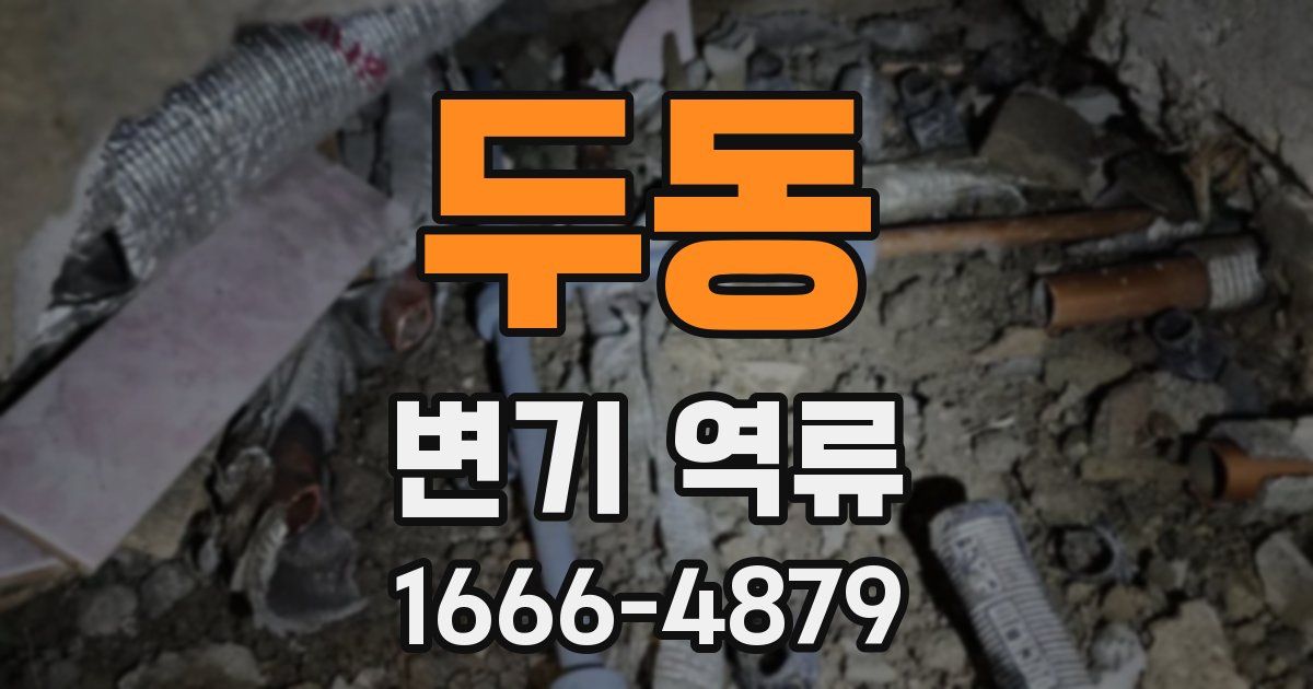 두동 변기 역류