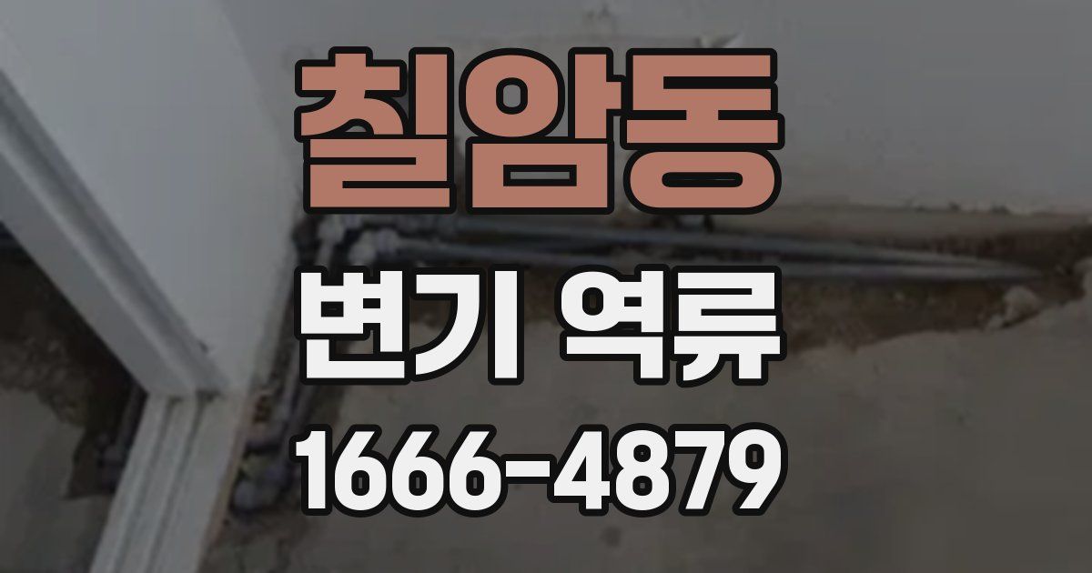 칠암동 변기 역류