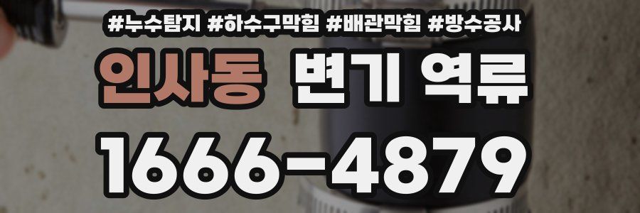 인사동 변기 역류