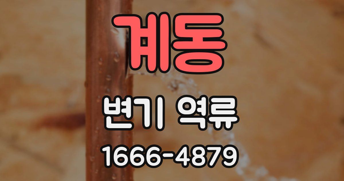 계동 변기 역류