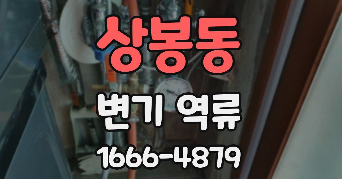 상봉동 변기 역류