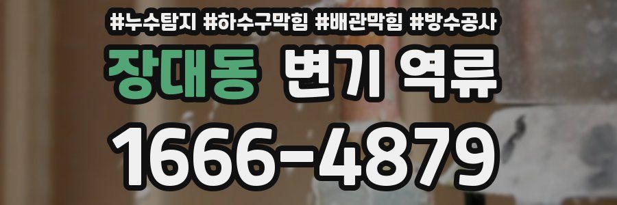 장대동 변기 역류