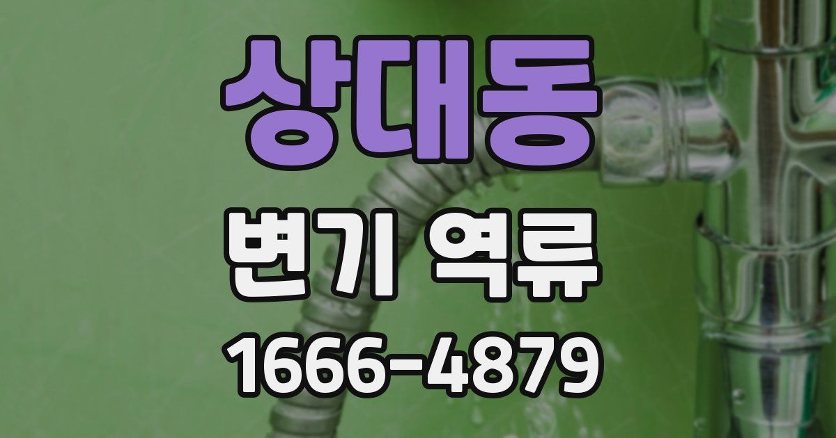 상대동 변기 역류