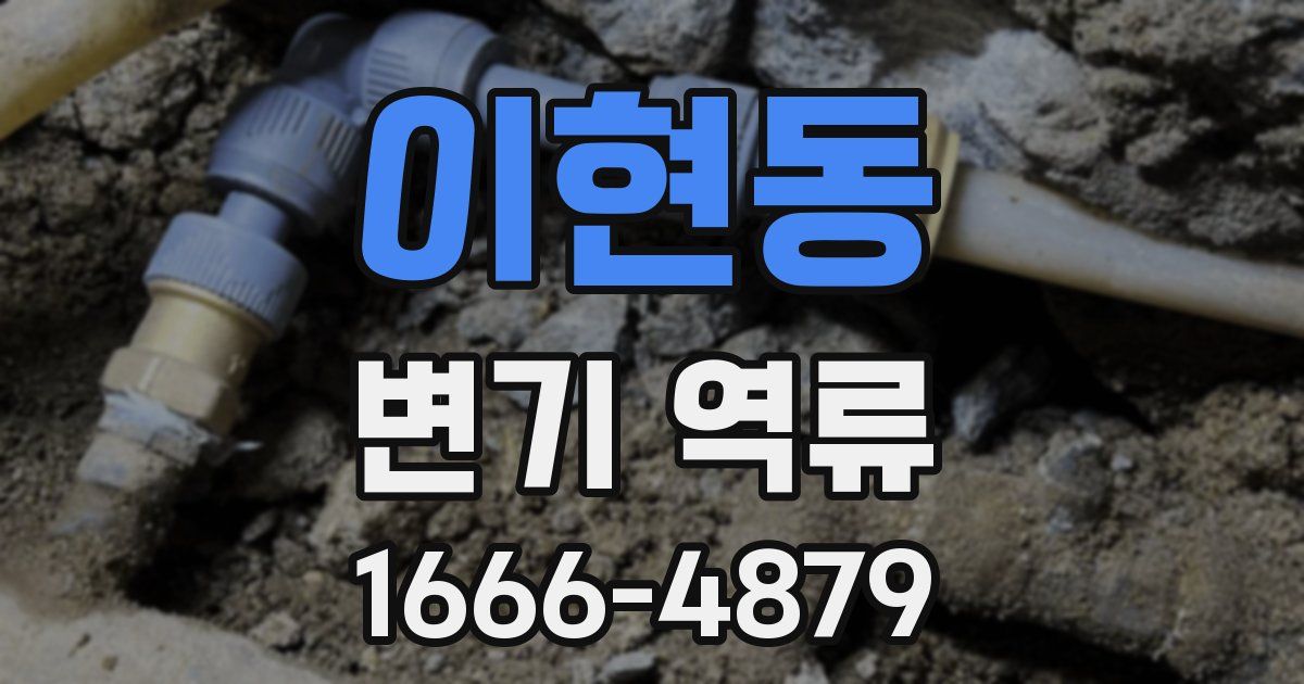 이현동 변기 역류
