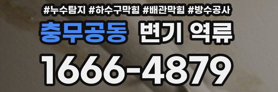 충무공동 변기 역류