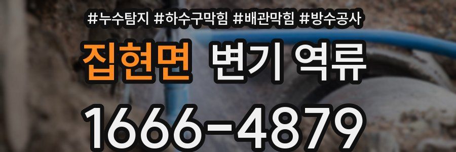 집현면 변기 역류