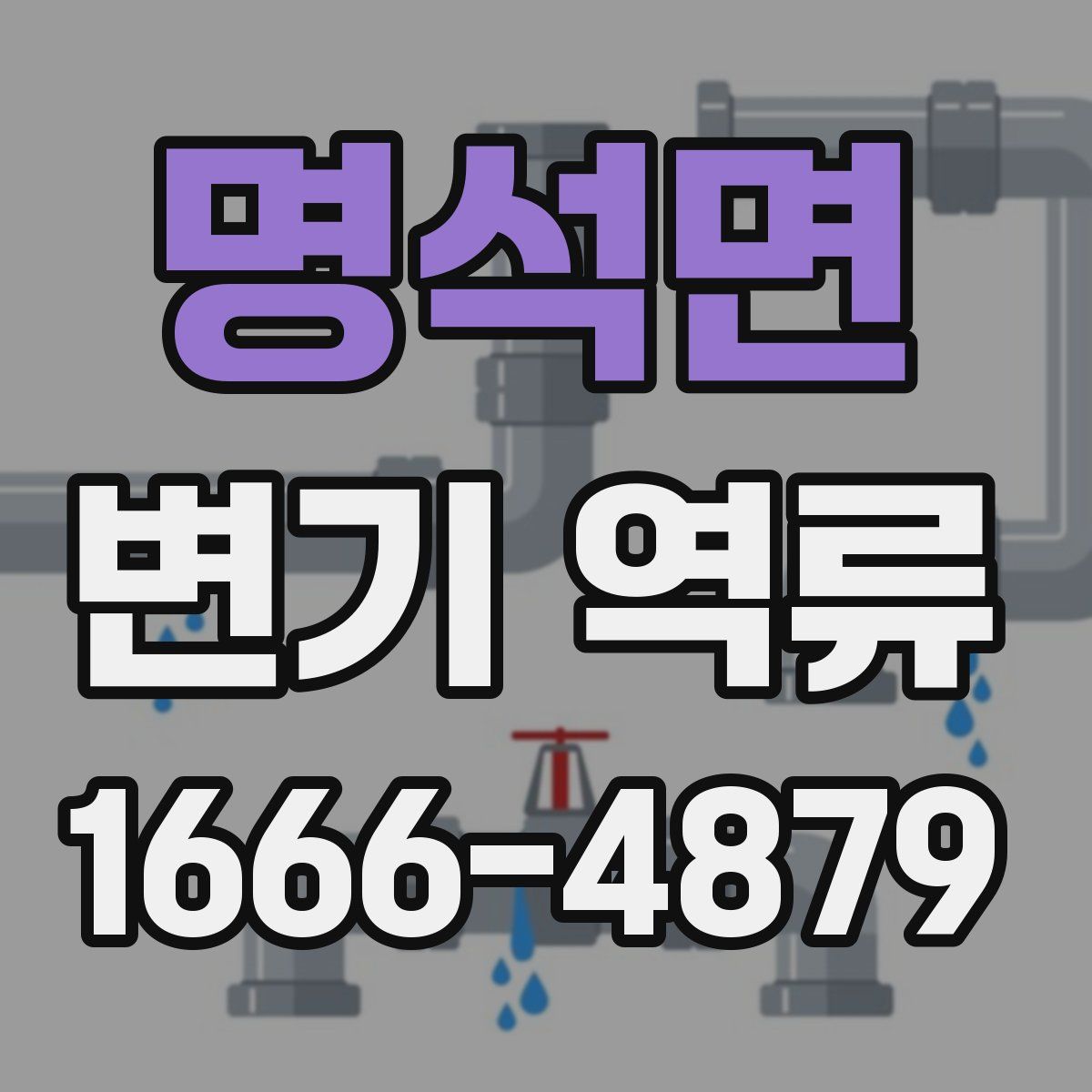 명석면 변기 역류