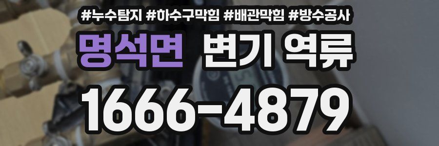 명석면 변기 역류
