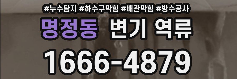 명정동 변기 역류