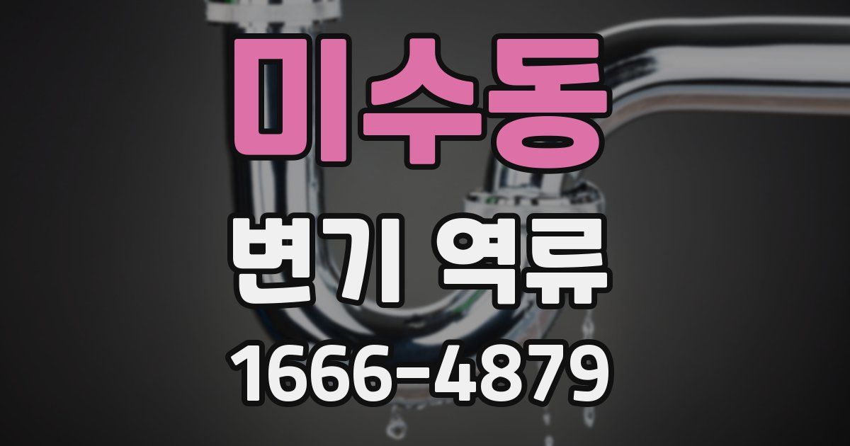 미수동 변기 역류