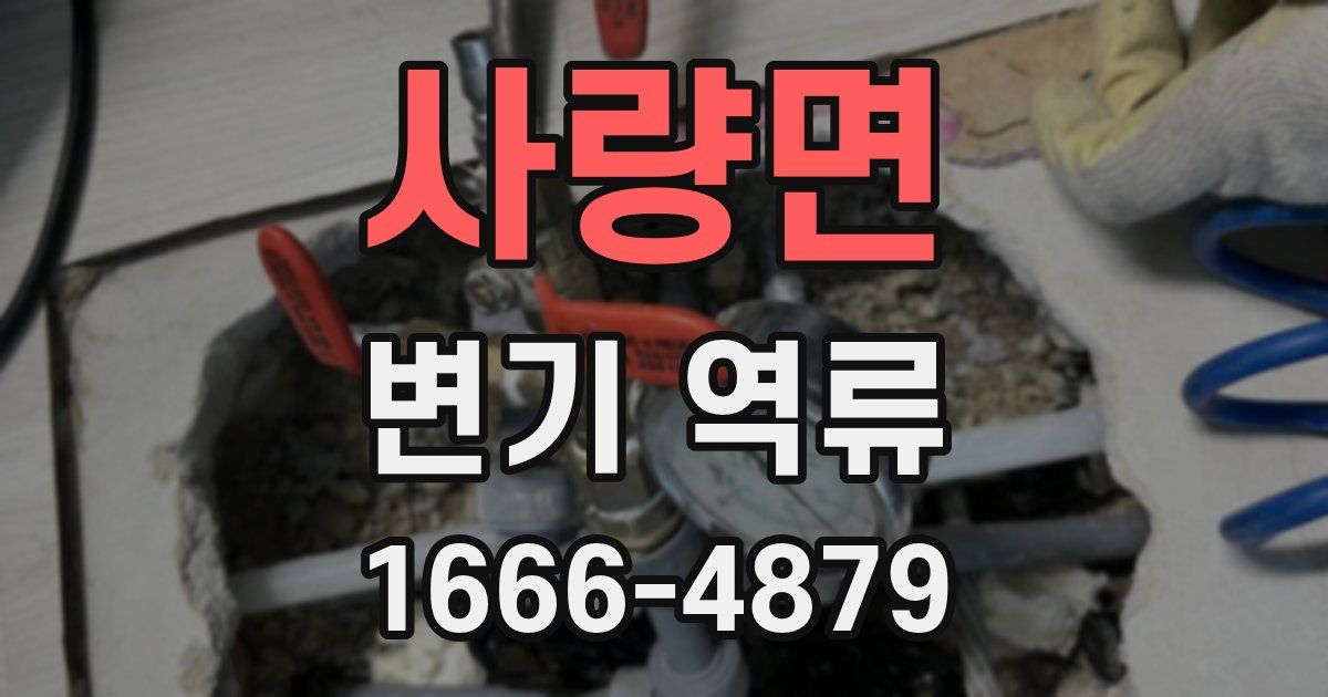 사량면 변기 역류